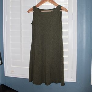 Womens tunic dress dark olive green small